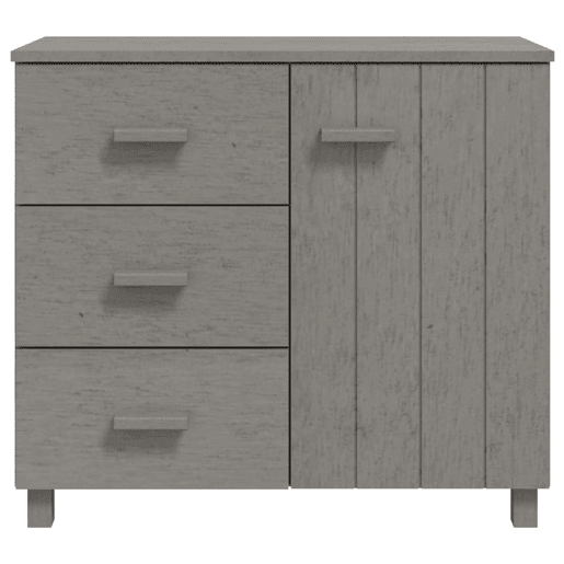 vidaXL Aparador HAMAR 90x40x80 cm pinho maciço cinza-claro