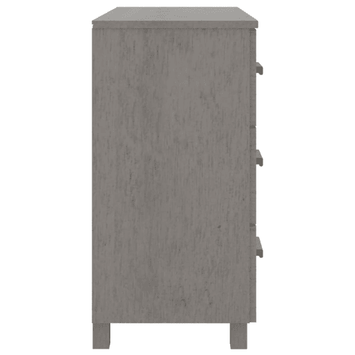 vidaXL Aparador HAMAR 90x40x80 cm pinho maciço cinza-claro