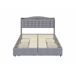 King Light acolchado de 4 cajones con 2 enchufes King Light acolchado de 4 cajones con 2 enchufes Blanco/ Gris