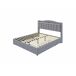 King Light acolchado de 4 cajones con 2 enchufes King Light acolchado de 4 cajones con 2 enchufes Blanco/ Gris