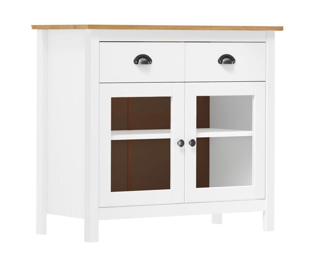 Vidaxl mesita de noche hill madera maciza de pino blanco 90x40x80 cm