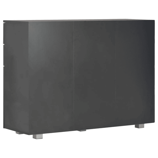 vidaXL Aparador 107x35x80,5 cm preto brilhante