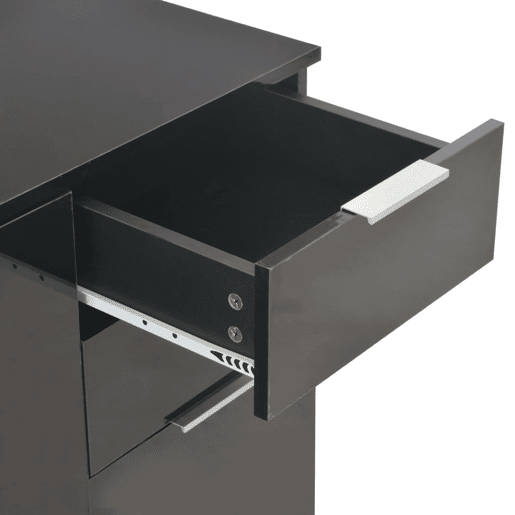 vidaXL Aparador 107x35x80,5 cm preto brilhante