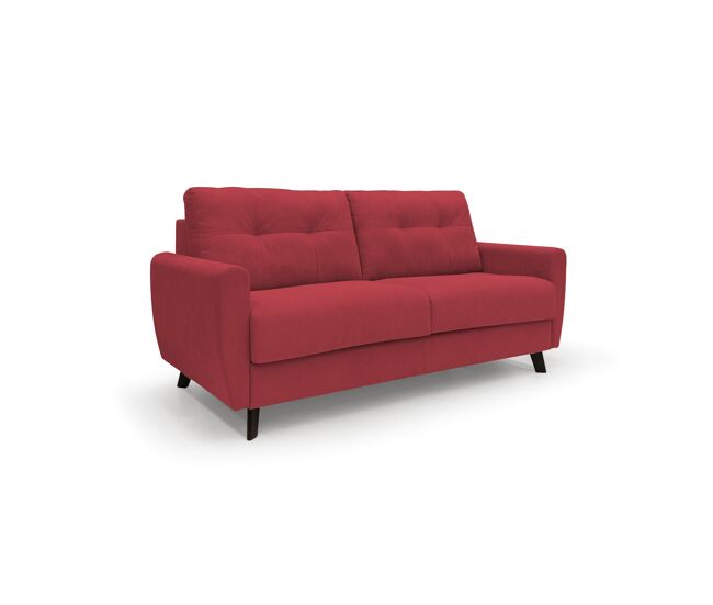 Callisto sofá cama convertible de tela suave e impermeable 208 cm (mat. 160x197) rojo