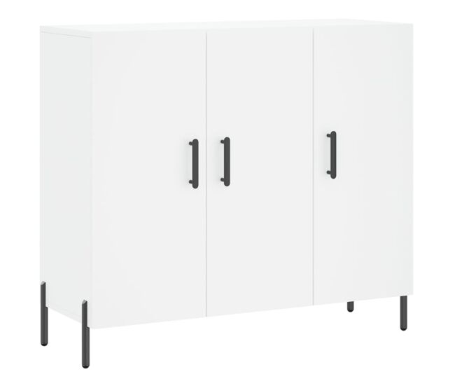 Vidaxl aparador de madera de ingeniería blanco 90x34x80 cm
