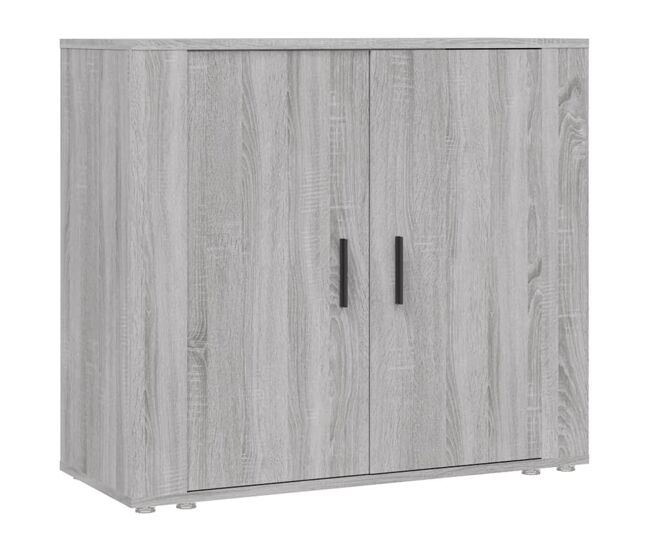 Vidaxl aparador de madera contrachapada gris sonoma 80x33x70 cm