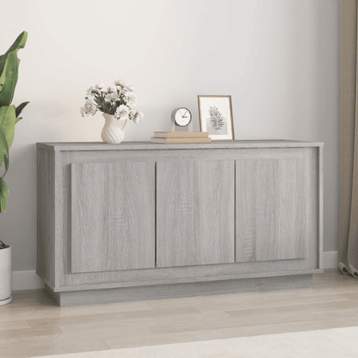 vidaXL Aparador 102x35x55 cm derivados de madeira cinzento sonoma vidaXL Aparador 102x35x55 cm derivados de madeira cinzento sonoma