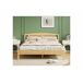 Cama doble en ratán efecto madera natural Cama doble en ratán efecto madera natural Roble Artisan