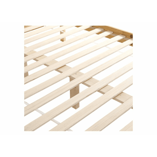Cama de casal em rattan com efeito madeira natural 165*205*94 THRUDS Cama de casal em rattan com efeito madeira natural 165*205*94 THRUDS