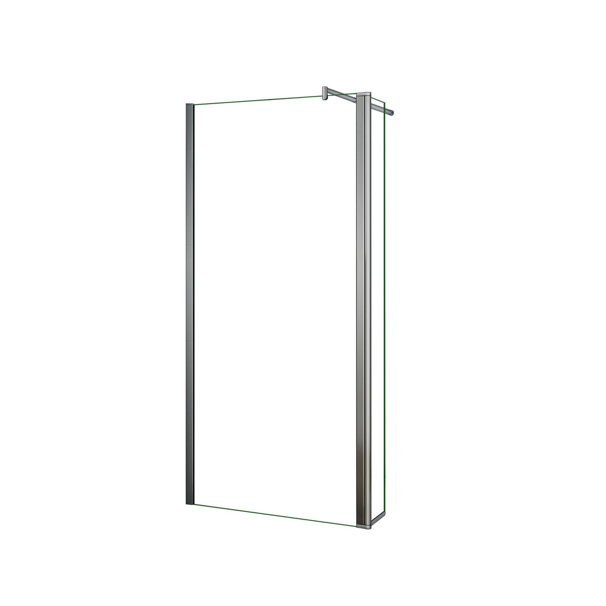 Mampara de ducha fija con película de seguridad+lateral giratorio vidrio 8mm con barra ajustable 70-120cm tamaño[(123.9-125.9)+40]x200cm