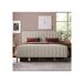 Estructura de cama tapizada en lino, cama doble tamaño king 145x209 Estructura de cama tapizada en lino, cama doble tamaño king 145x209 Blanco/ Beige