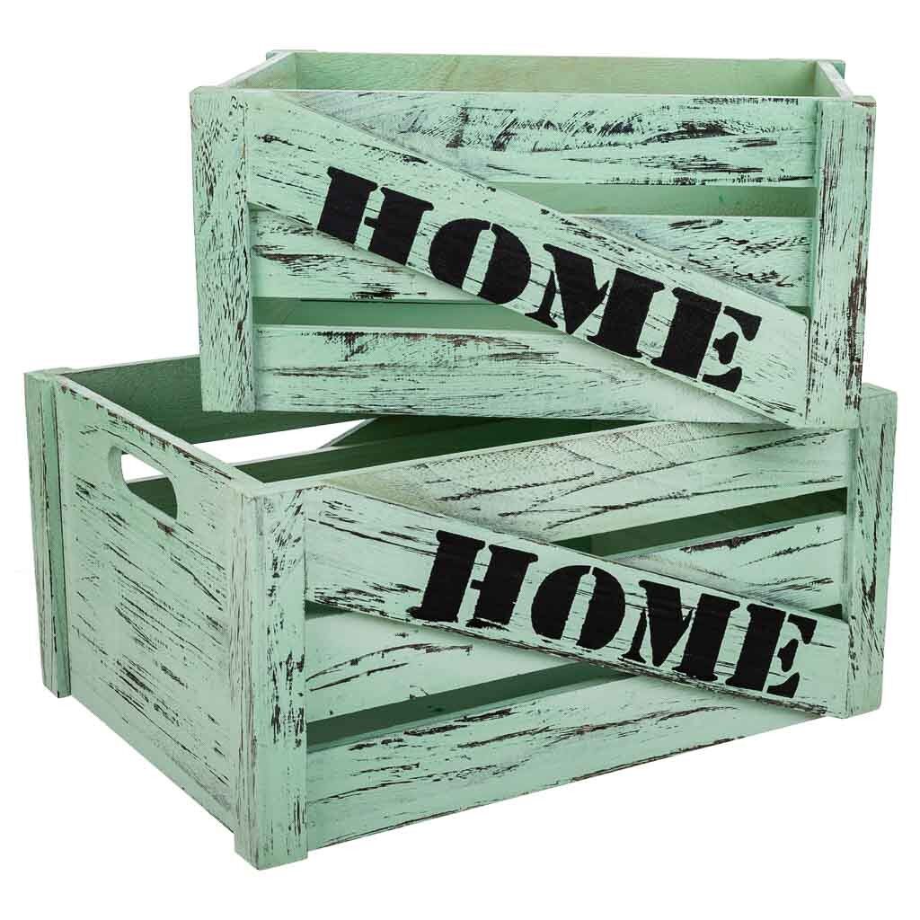 Cajones madera set 2 piezas 36x26x18