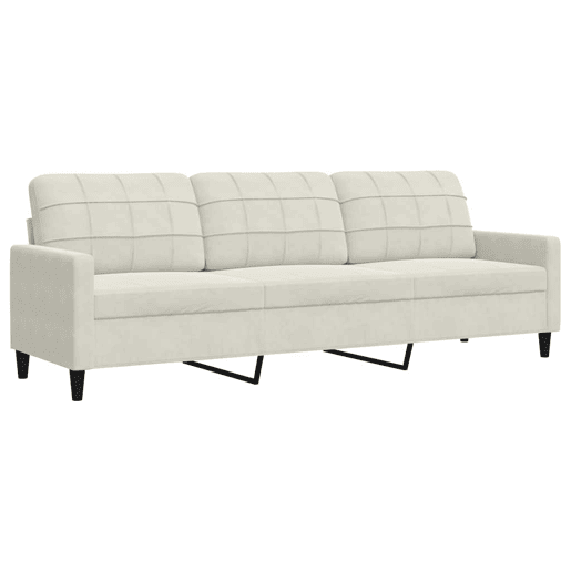 vidaXL 2 pcs conjunto de sofás com almofadões veludo cor creme vidaXL 2 pcs conjunto de sofás com almofadões veludo cor creme