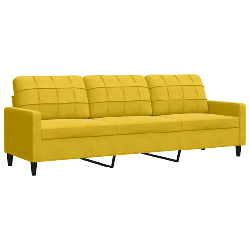 vidaXL 2 pcs conjunto de sofás com almofadões veludo amarelo