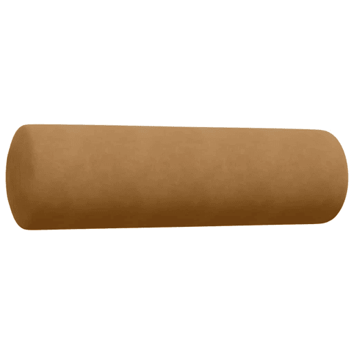 vidaXL 2 pcs conjunto de sofás com almofadões e rolos veludo castanho