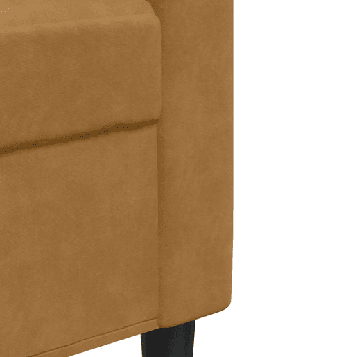 vidaXL 2 pcs conjunto de sofás com almofadões e rolos veludo castanho