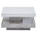 Mesa de centro giratoria cuadrada de panel de partículas 70x70 Mesa de centro giratoria cuadrada de panel de partículas 70x70 Blanco/ Gris
