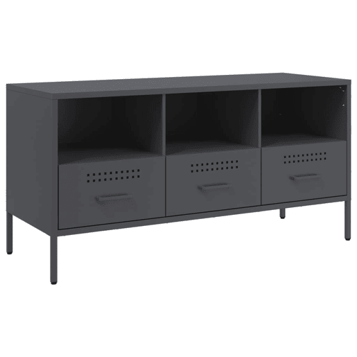 Móvel de TV - Modulo de TV - Armário de TV 100,5x39x50,5 cm aço antracite