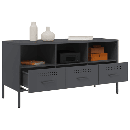 Móvel de TV - Modulo de TV - Armário de TV 100,5x39x50,5 cm aço antracite
