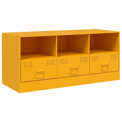 Móvel de TV - Modulo de TV - Armário de TV 99x39x44 cm aço amarelo mostarda