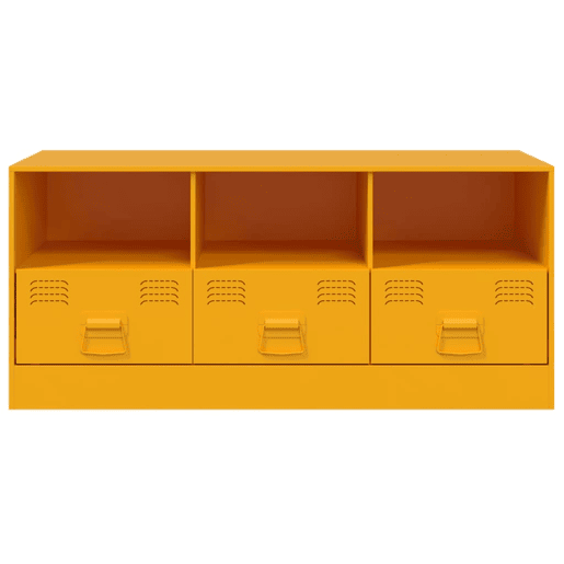 Móvel de TV - Modulo de TV - Armário de TV 99x39x44 cm aço amarelo mostarda