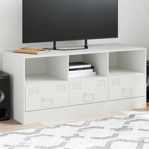 Móvel de TV - Modulo de TV - Armário de TV 99x39x44 cm aço branco
