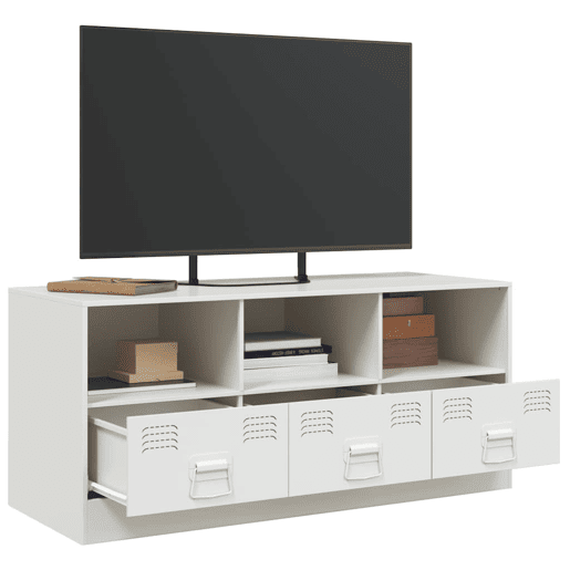 Móvel de TV - Modulo de TV - Armário de TV 99x39x44 cm aço branco