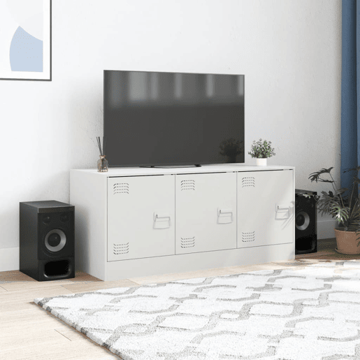 Móvel de TV - Modulo de TV - Armário de TV 99x39x44 cm aço branco
