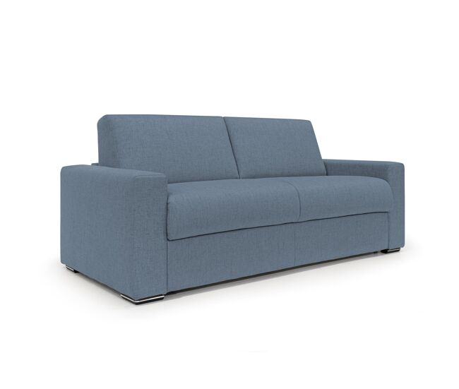 Nixon sofá convertible con colchón h20 en tela impermeable 200 cm (mat. 140x197) azul
