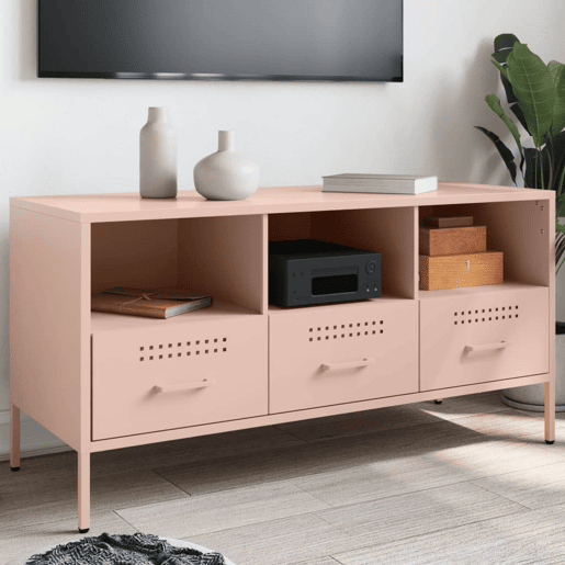 Móvel de TV - Modulo de TV - Armário de TV 100,5x39x50,5 cm aço rosa