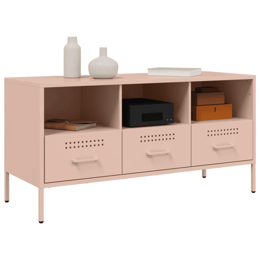 Móvel de TV - Modulo de TV - Armário de TV 100,5x39x50,5 cm aço rosa