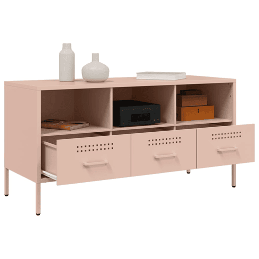 Móvel de TV - Modulo de TV - Armário de TV 100,5x39x50,5 cm aço rosa