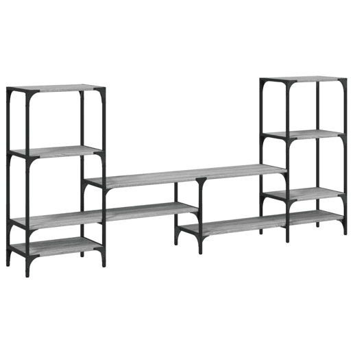 Armário TV - Móvel de TV 206,5x28,5x95cm derivados de madeira cinzento sonoma