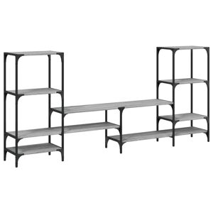 Armário TV - Móvel de TV 206,5x28,5x95cm derivados de madeira cinzento sonoma