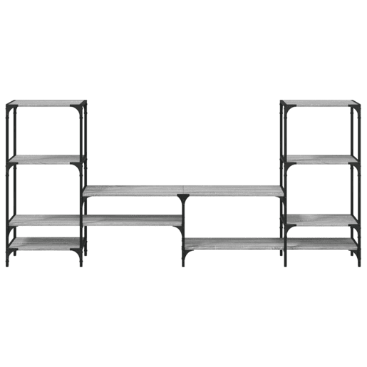 Armário TV - Móvel de TV 206,5x28,5x95cm derivados de madeira cinzento sonoma