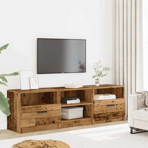 Móvel TV - Modulo de TV - Armário de TV madeira antiga 150x33,5x45 cm madeira trabalhada