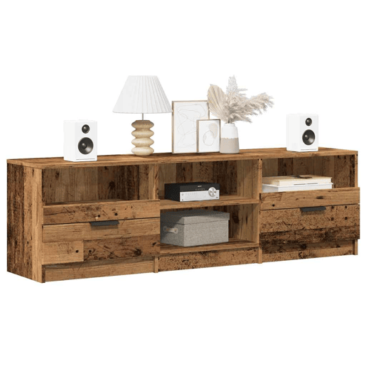 Móvel TV - Modulo de TV - Armário de TV madeira antiga 150x33,5x45 cm madeira trabalhada
