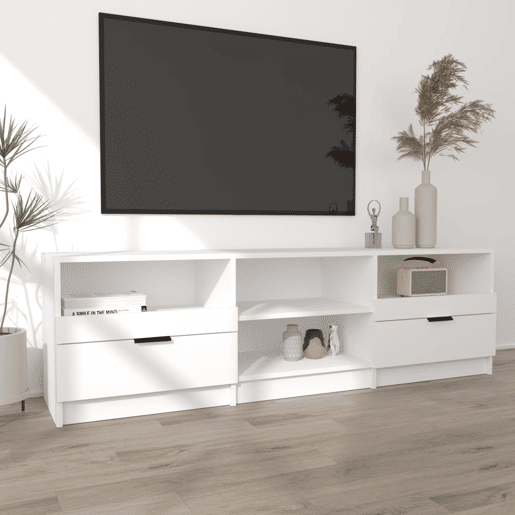 Móvel para TV - Móvel de TV - Armário de TV 150x33,5x45 cm derivados de madeira branco