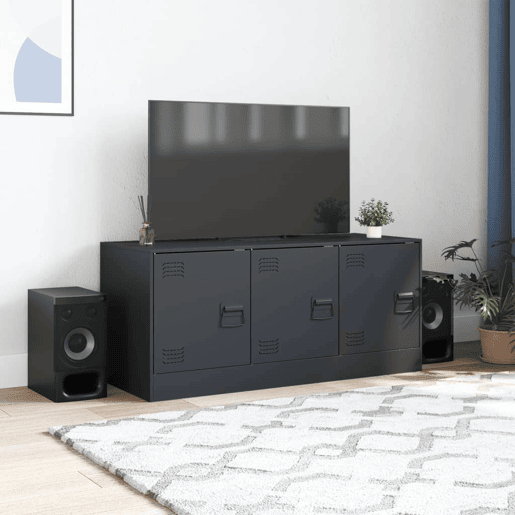 Móvel de TV - Modulo de TV - Armário de TV 99x39x44 cm aço antracite