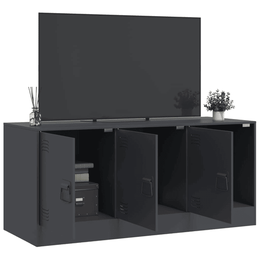 Móvel de TV - Modulo de TV - Armário de TV 99x39x44 cm aço antracite