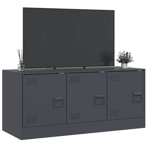 Móvel de TV - Modulo de TV - Armário de TV 99x39x44 cm aço antracite