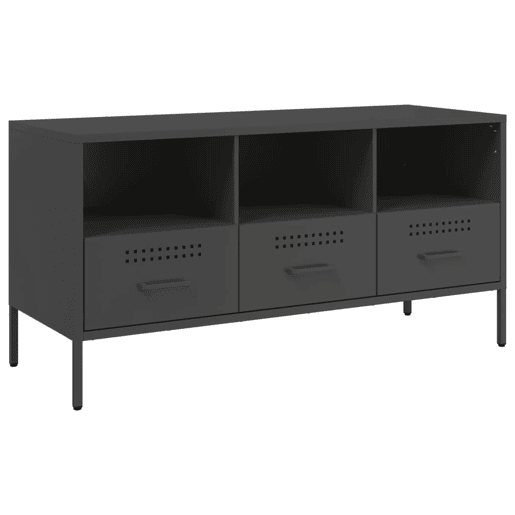 Móvel de TV - Modulo de TV - Armário de TV 100,5x39x50,5 cm aço preto