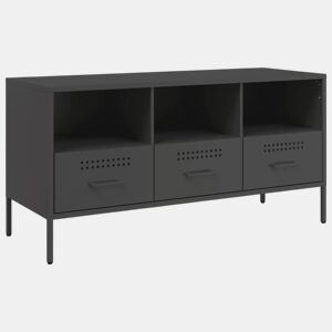 Móvel de TV - Modulo de TV - Armário de TV 100,5x39x50,5 cm aço preto