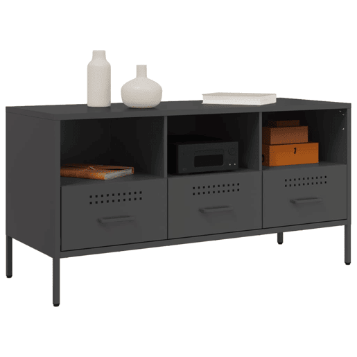 Móvel de TV - Modulo de TV - Armário de TV 100,5x39x50,5 cm aço preto