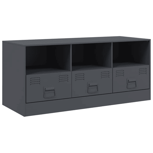 Móvel de TV - Modulo de TV - Armário de TV 99x39x44 cm aço antracite