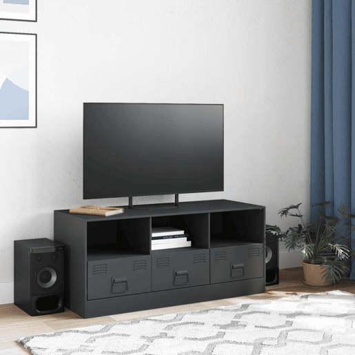 Móvel de TV - Modulo de TV - Armário de TV 99x39x44 cm aço antracite