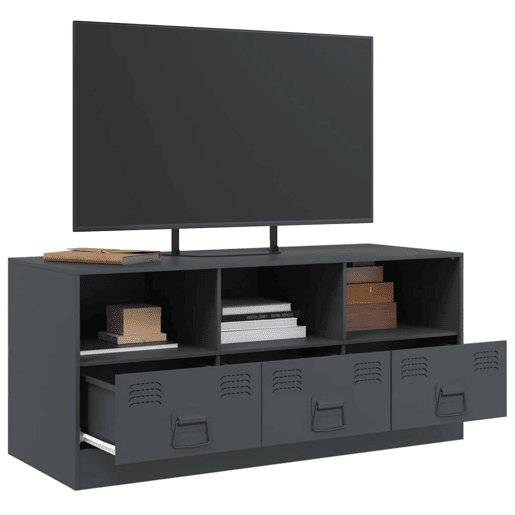 Móvel de TV - Modulo de TV - Armário de TV 99x39x44 cm aço antracite