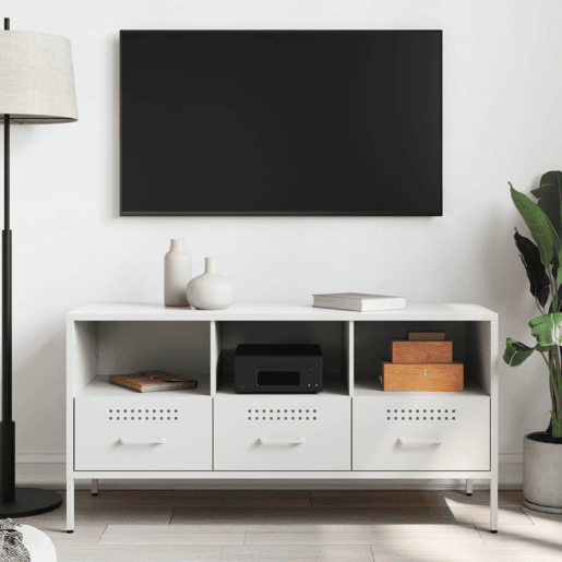 Móvel de TV - Modulo de TV - Armário de TV 100,5x39x50,5 cm aço branco
