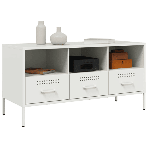 Móvel de TV - Modulo de TV - Armário de TV 100,5x39x50,5 cm aço branco