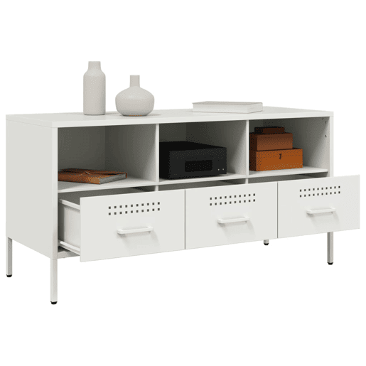 Móvel de TV - Modulo de TV - Armário de TV 100,5x39x50,5 cm aço branco